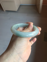 Load image into Gallery viewer, 58.5mm Certified Type A 100% Natural icy watery green/purple chubby Jadeite Jade bangle PB246-9529