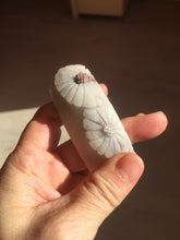 Load image into Gallery viewer, 58mm 100% natural white/gray/pink/brown/purple Quartzite (Shetaicui jade) carved flowers bangle XY111