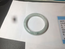 Load image into Gallery viewer, 57mm Certified 100% natural Type A light green/white  jadeite jade bangle BH48-6419