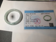 Load image into Gallery viewer, 57mm Certified 100% natural Type A light green/white  jadeite jade bangle BH48-6419