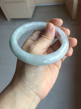 Load image into Gallery viewer, 60.5mm Certified Type A 100% Natural icy watery green/purple chubby Jadeite Jade bangle PB244-9527