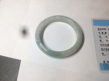 Load image into Gallery viewer, 57mm Certified 100% natural Type A light green/white  jadeite jade bangle BH49-0023
