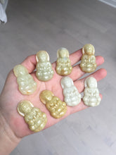 Load image into Gallery viewer, 100% natural white grade A yellow/brown/green jadeite jade Guanyin pendants AX160