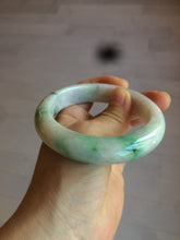 Load image into Gallery viewer, 57.6mm Certified 100% natural Type A sunny green/white/purple jadeite jade bangle AH87-4126