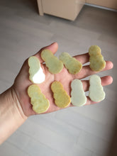 Load image into Gallery viewer, 100% natural white grade A yellow/brown/green jadeite jade Guanyin pendants AX160