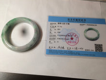 Load image into Gallery viewer, 56.4mm certificated Type A 100% Natural sunny green/white/purple Jadeite Jade bangle AY48-4133