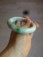 Load image into Gallery viewer, 57.6mm Certified 100% natural Type A sunny green/white/purple jadeite jade bangle AH87-4126