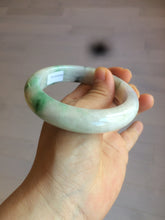Load image into Gallery viewer, 57.6mm Certified 100% natural Type A sunny green/white/purple jadeite jade bangle AH87-4126