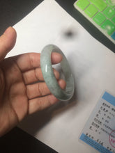 Load image into Gallery viewer, 57mm Certified 100% natural Type A light green/white  jadeite jade bangle BH49-0023