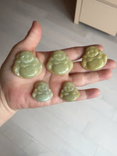 Load image into Gallery viewer, 100% Natural type A yellow green happy buddha jadeite Jade pendant AX159