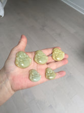 Load image into Gallery viewer, 100% Natural type A yellow green happy buddha jadeite Jade pendant AX159