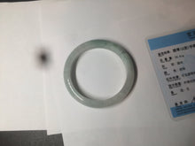 Load image into Gallery viewer, 57mm Certified 100% natural Type A light green/white  jadeite jade bangle BH49-0023