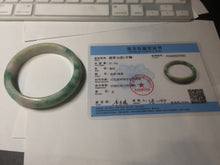 Load image into Gallery viewer, 59.2mm Certified Type A 100% Natural green purple Jadeite Jade bangle S86-7051