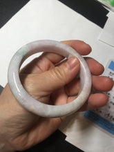 Load image into Gallery viewer, 57.5mm Certified Type A 100% Natural sunny green/white/purple Jadeite Jade bangle BL5-0369