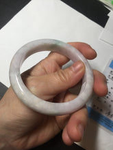 Load image into Gallery viewer, 57.5mm Certified Type A 100% Natural sunny green/white/purple Jadeite Jade bangle BL5-0369