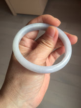 Load image into Gallery viewer, 51.5mm certified Type A 100% Natural icy watery light green purple oval Jadeite Jade bangle AU28-8536