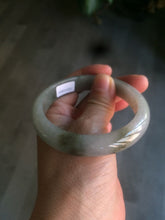 Load image into Gallery viewer, 57.7mm Certified 100% natural Type A dark green/gray jadeite jade bangle AJ65-8080