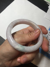 Load image into Gallery viewer, 57.5mm Certified Type A 100% Natural sunny green/white/purple Jadeite Jade bangle BL5-0369