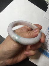 Load image into Gallery viewer, 57.5mm Certified Type A 100% Natural sunny green/white/purple Jadeite Jade bangle BL5-0369