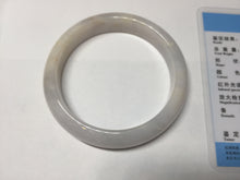 Load image into Gallery viewer, 56.6mm certified 100% natural Type A icy watery light purple/white jadeite jade bangle BP10-2678