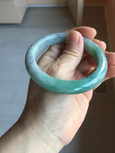 Load image into Gallery viewer, 57mm Certified Type A 100% Natural sunny green/gray/black chubby Jadeite bangle PB242-9546