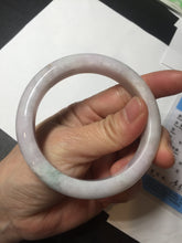 Load image into Gallery viewer, 57.5mm Certified Type A 100% Natural sunny green/white/purple Jadeite Jade bangle BL5-0369