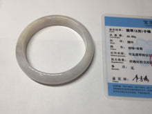 Load image into Gallery viewer, 56.6mm certified 100% natural Type A icy watery light purple/white jadeite jade bangle BP10-2678