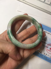 Load image into Gallery viewer, 59.2mm Certified Type A 100% Natural green purple Jadeite Jade bangle S86-7051