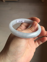 Load image into Gallery viewer, 51.5mm certified Type A 100% Natural icy watery light green purple oval Jadeite Jade bangle AU28-8536
