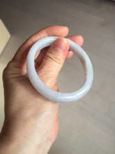 Load image into Gallery viewer, 51.5mm certified Type A 100% Natural icy watery light green purple oval Jadeite Jade bangle AU28-8536