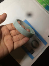 Load image into Gallery viewer, 52.8mm Certified type A 100% Natural sunny green/white square Jadeite Jade bangle BF63-4716