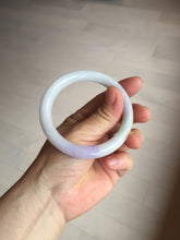 Load image into Gallery viewer, 54mm Certified type A 100% Natural light green purple round cut Jadeite bangle PC102-4955