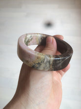 Load image into Gallery viewer, 55.2mm 100% natural pink/yellow/dark red/black time series(时光系列) Square style rose stone (Rhodonite)square bangle XY85