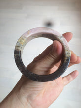 Load image into Gallery viewer, 55.2mm 100% natural pink/yellow/dark red/black time series(时光系列) Square style rose stone (Rhodonite)square bangle XY85