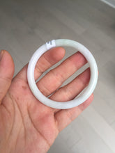 Load image into Gallery viewer, 54.5mm Certified type A 100% Natural light green white purple slim round cut Jadeite bangle BN20-9106