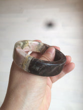 Load image into Gallery viewer, 55.2mm 100% natural pink/yellow/dark red/black time series(时光系列) Square style rose stone (Rhodonite)square bangle XY85