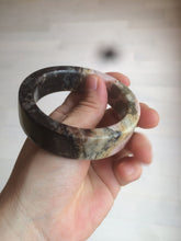 Load image into Gallery viewer, 55.2mm 100% natural pink/yellow/dark red/black time series(时光系列) Square style rose stone (Rhodonite)square bangle XY85