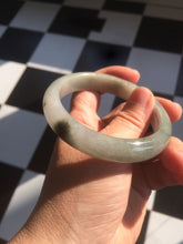 Load image into Gallery viewer, 57.7mm Certified 100% natural Type A dark green/gray jadeite jade bangle AJ65-8080