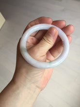 Load image into Gallery viewer, 54mm Certified type A 100% Natural sunny green purple round cut Jadeite bangle PC101-4952