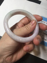 Load image into Gallery viewer, 56.8mm Certified Type A 100% Natural sunny green/white/purple Jadeite Jade bangle BL7-0370