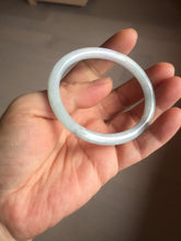 Load image into Gallery viewer, 51.5mm certified Type A 100% Natural icy watery light green purple round cut oval Jadeite Jade bangle AU27-8535