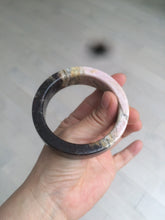 Load image into Gallery viewer, 55.2mm 100% natural pink/yellow/dark red/black time series(时光系列) Square style rose stone (Rhodonite)square bangle XY85