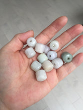 Load image into Gallery viewer, 12mm type A 100% Natural white/light green/purple/yellow/pink/orange Jadeite Jade LuluTong (Every road is smooth) bead pendant group AX156