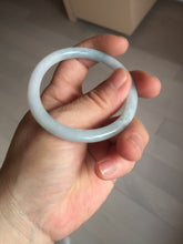 Load image into Gallery viewer, 51.5mm certified Type A 100% Natural icy watery light green purple round cut oval Jadeite Jade bangle AU27-8535