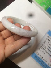Load image into Gallery viewer, 53.2mm certified 100% natural Type A light green/purple jadeite jade bangle AT91-5348
