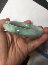 Load image into Gallery viewer, 57.9mm certified 100% natural type A light sunny green chubby round-cut jadeite jade bangle BL7-5396