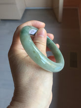 Load image into Gallery viewer, 57.9mm Certified Type A 100% Natural green/gray/black chubby Jadeite bangle PB240-9525
