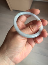 Load image into Gallery viewer, 51.5mm certified Type A 100% Natural icy watery light green purple round cut oval Jadeite Jade bangle AU27-8535