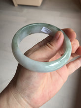 Load image into Gallery viewer, 57.5mm Certified 100% natural Type A dark green white gray chubby jadeite jade bangle AD118-2998