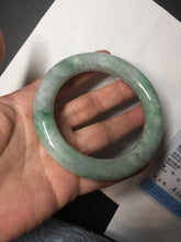 Load image into Gallery viewer, 57.9mm certified 100% natural type A light sunny green chubby round-cut jadeite jade bangle BL7-5396